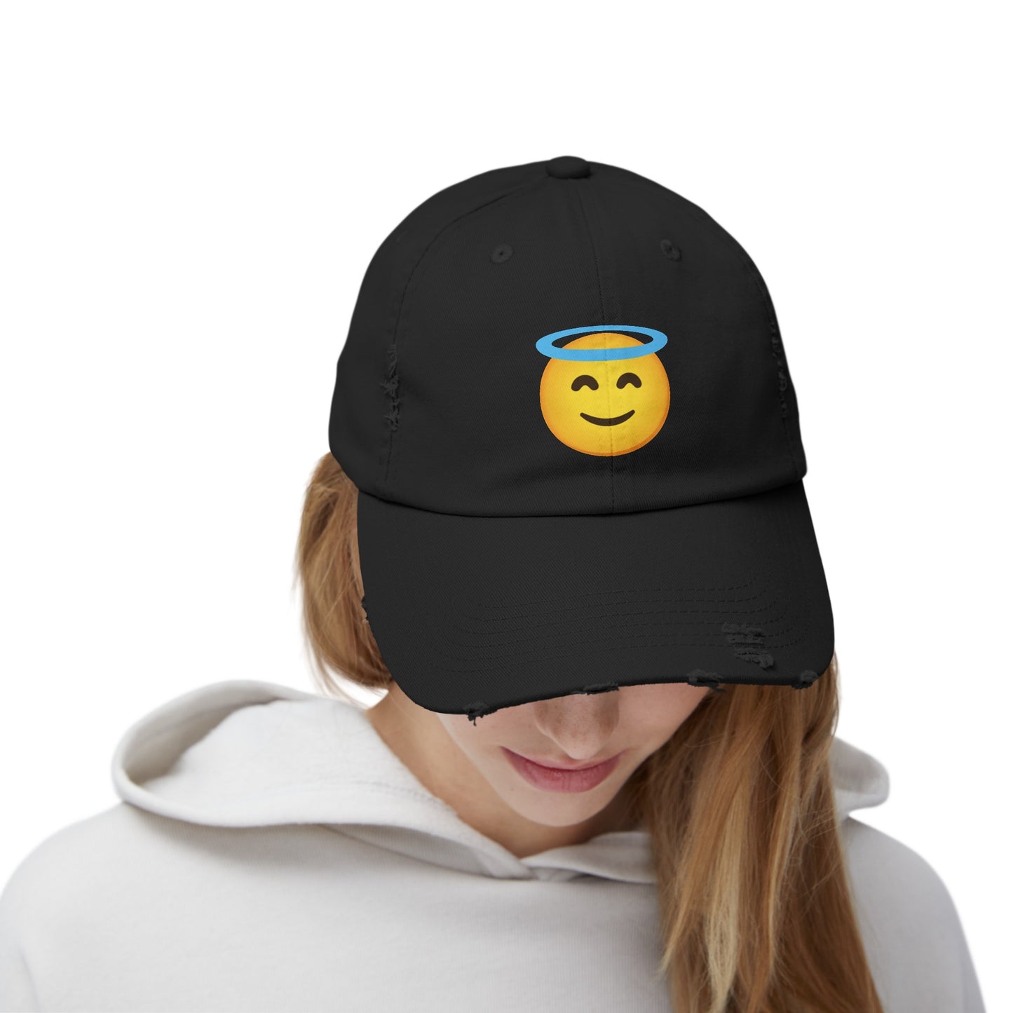 Unisex Angel Emoji Hat, Christian Hat, Jesus Hat, Christian Apparel