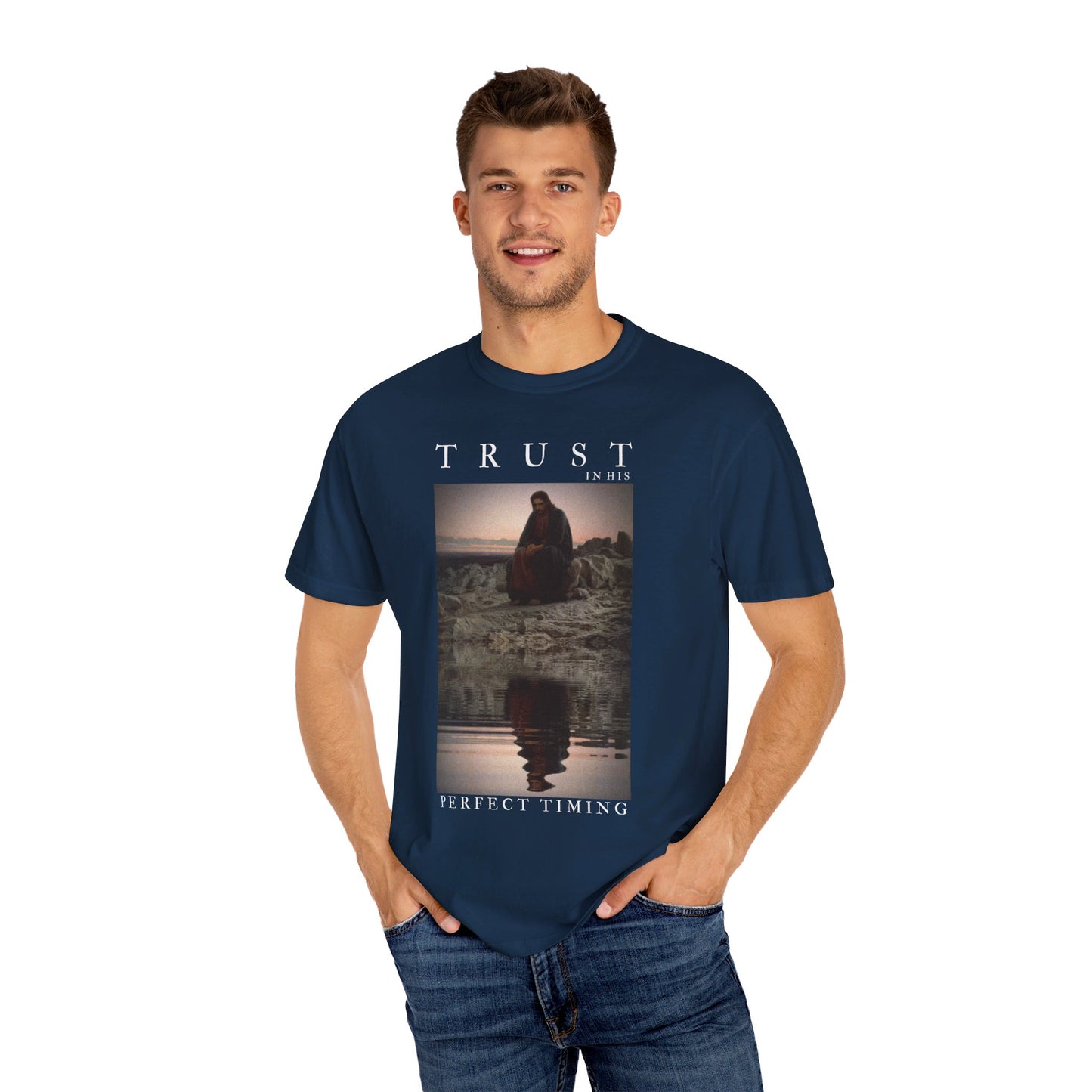 Christian Unisex "Trust In His Perfect Timing" T-shirt