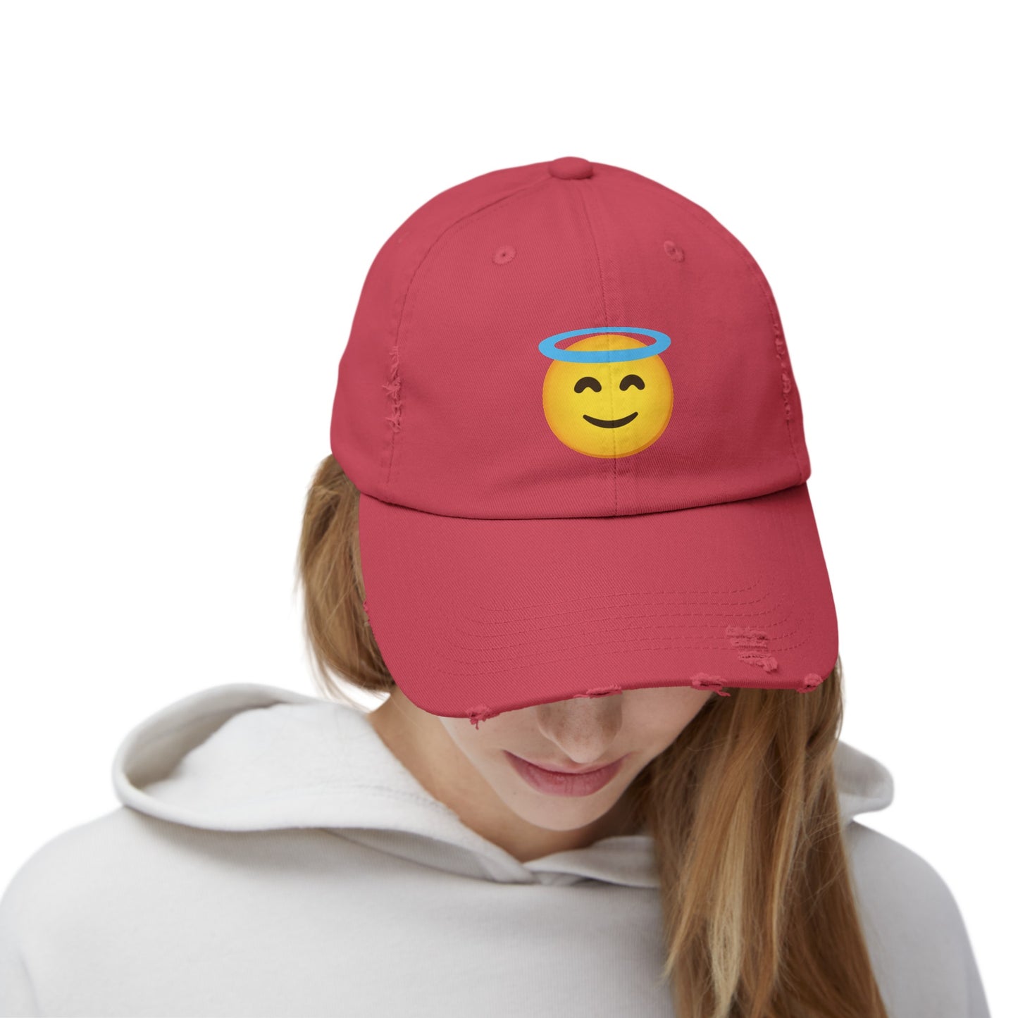 Unisex Angel Emoji Hat, Christian Hat, Jesus Hat, Christian Apparel