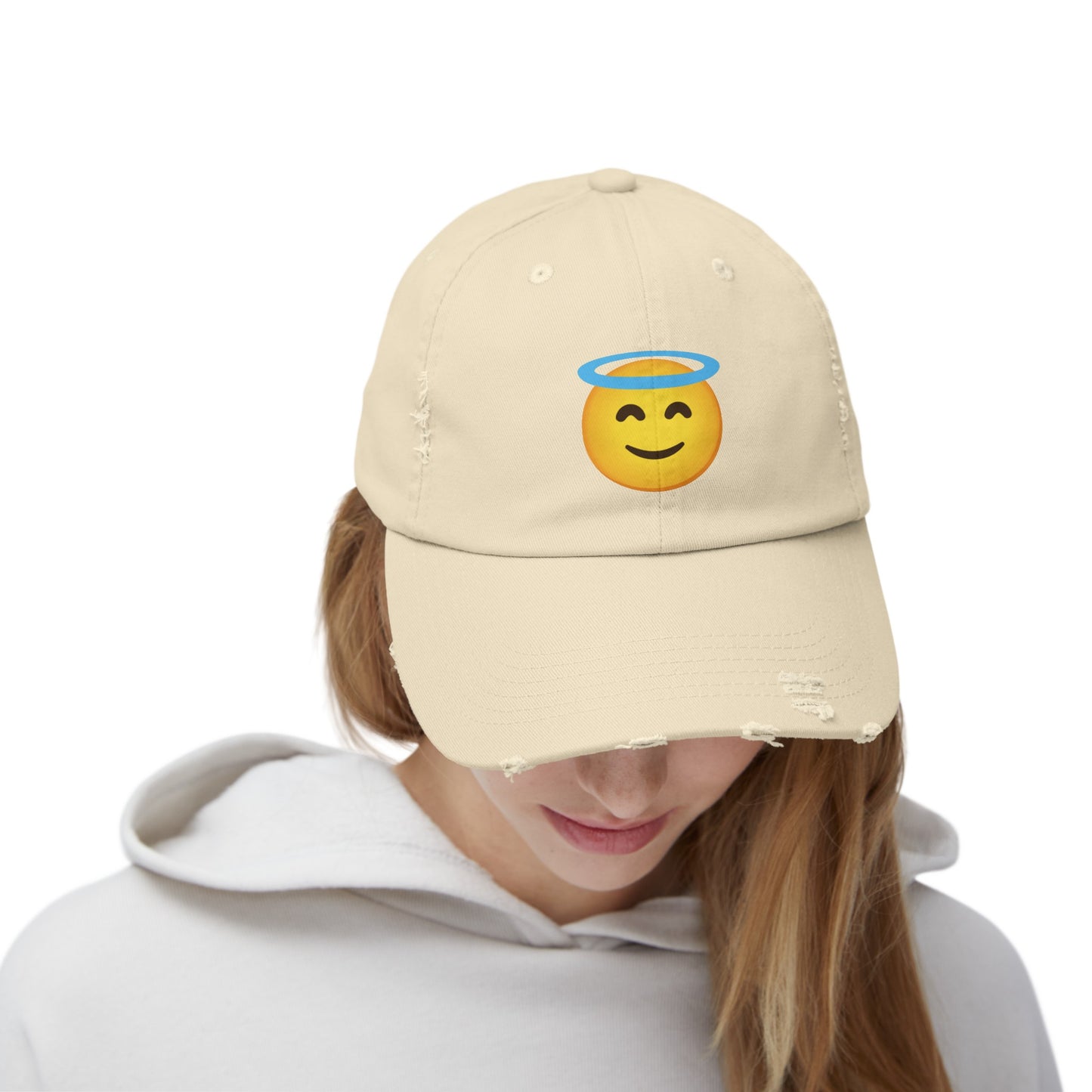 Unisex Angel Emoji Hat, Christian Hat, Jesus Hat, Christian Apparel