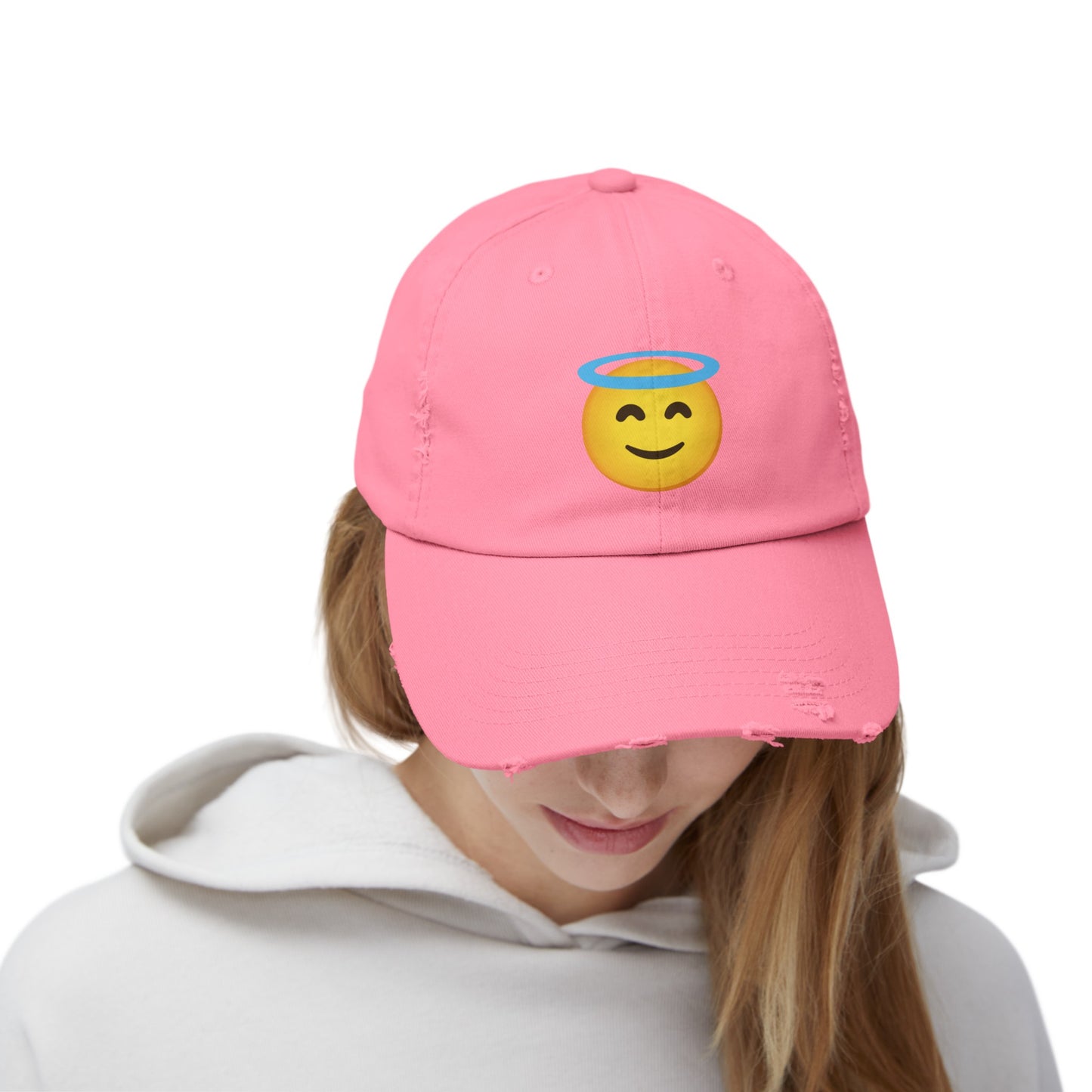 Unisex Angel Emoji Hat, Christian Hat, Jesus Hat, Christian Apparel