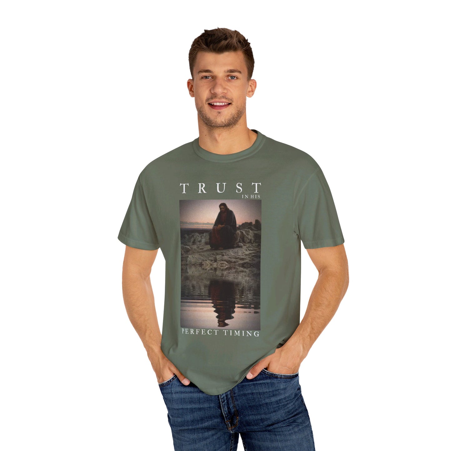 Christian Unisex "Trust In His Perfect Timing" T-shirt