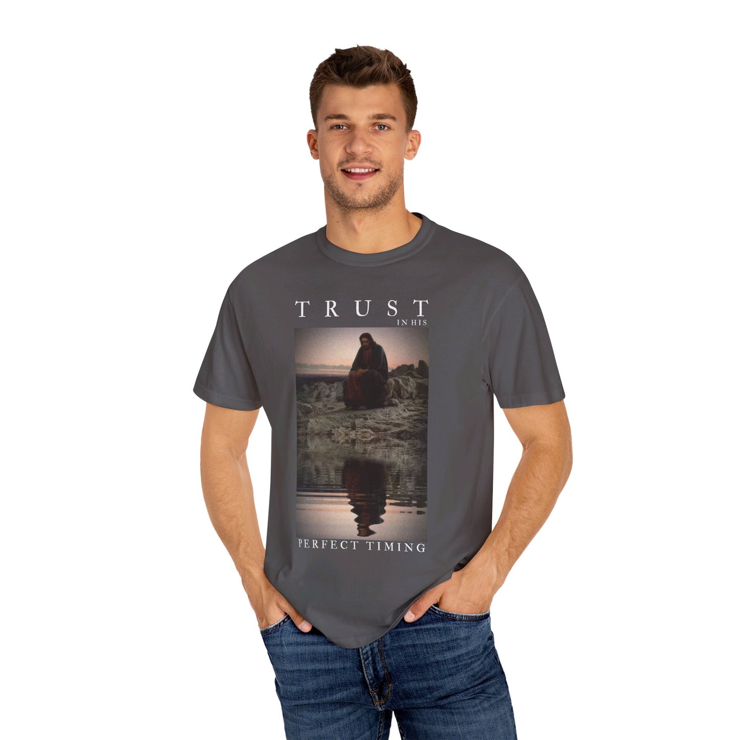 Christian Unisex "Trust In His Perfect Timing" T-shirt