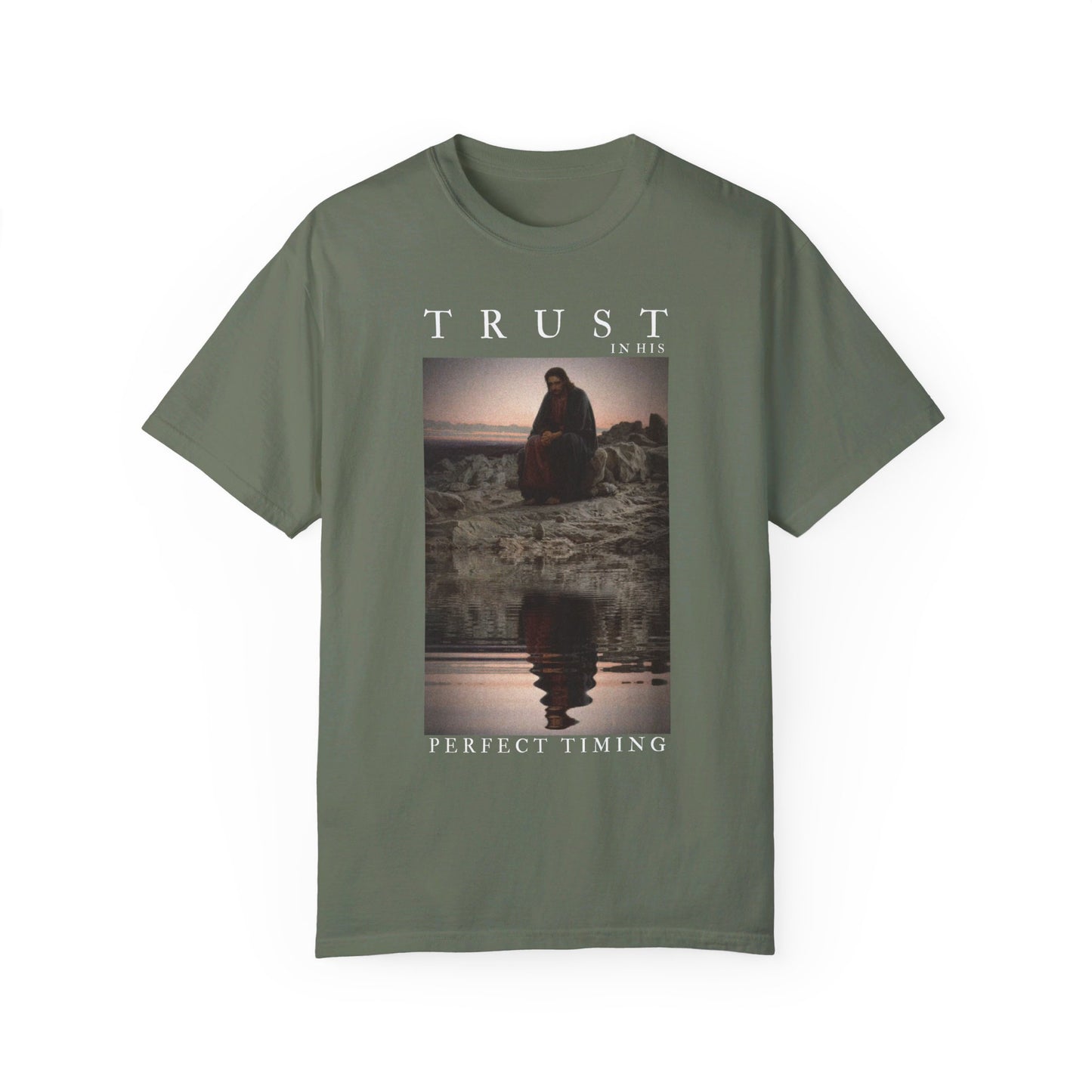 Christian Unisex "Trust In His Perfect Timing" T-shirt