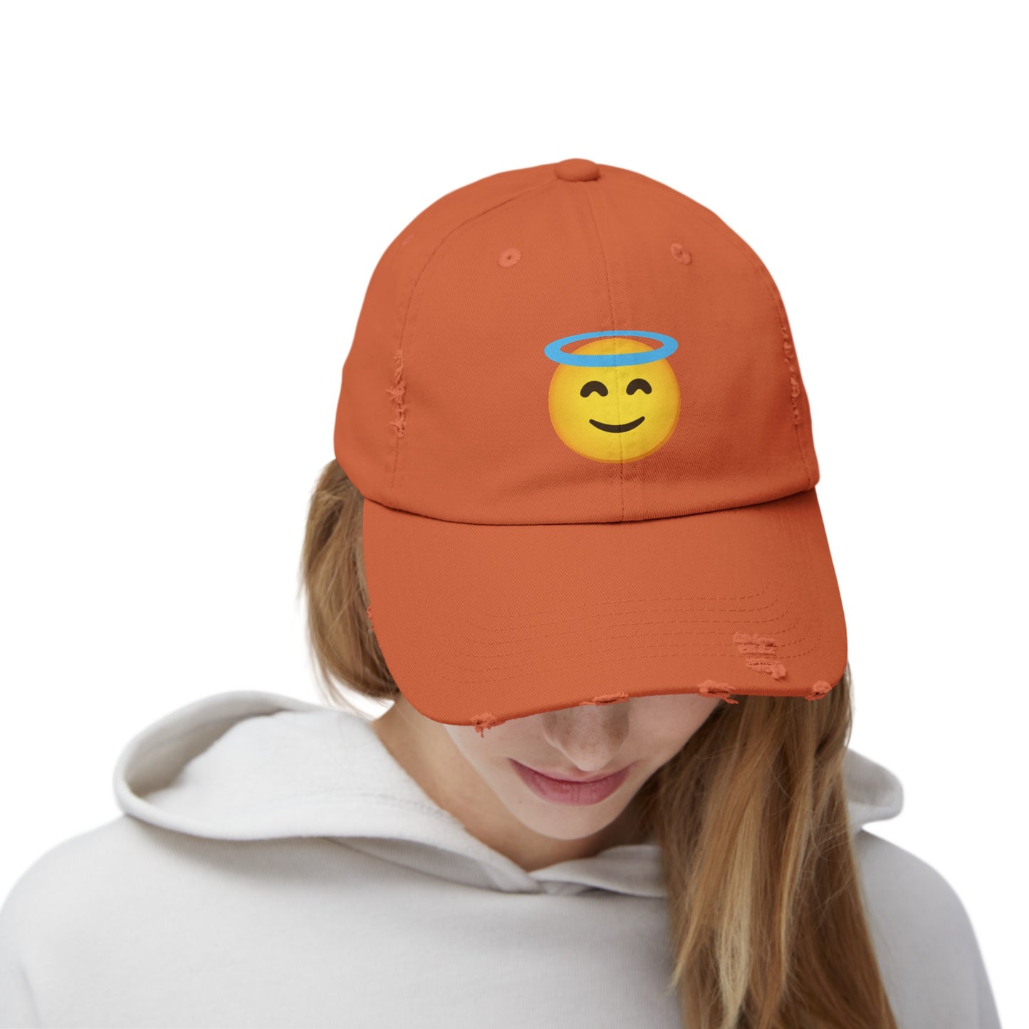 Unisex Angel Emoji Hat, Christian Hat, Jesus Hat, Christian Apparel