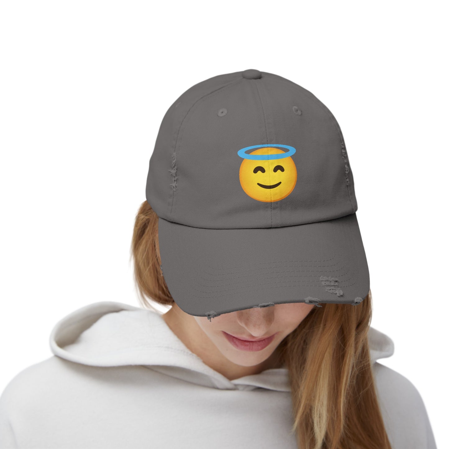 Unisex Angel Emoji Hat, Christian Hat, Jesus Hat, Christian Apparel