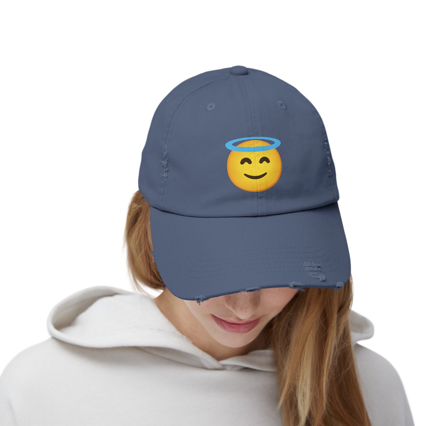 Unisex Angel Emoji Hat, Christian Hat, Jesus Hat, Christian Apparel